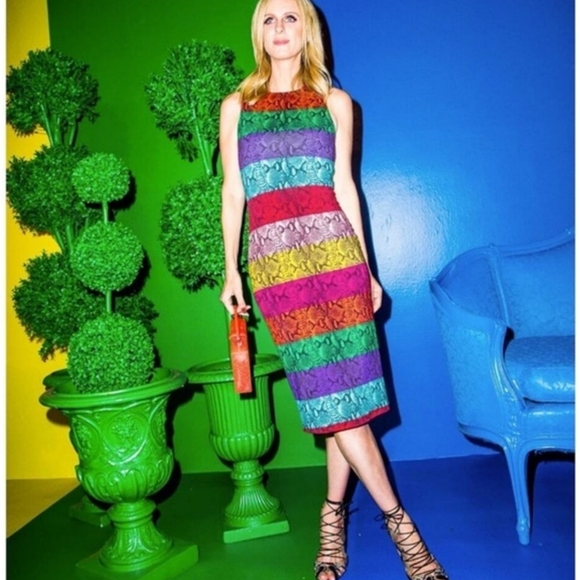 ALICE + OLIVIA Snake Print Midi Dress - Picture 2 of 12